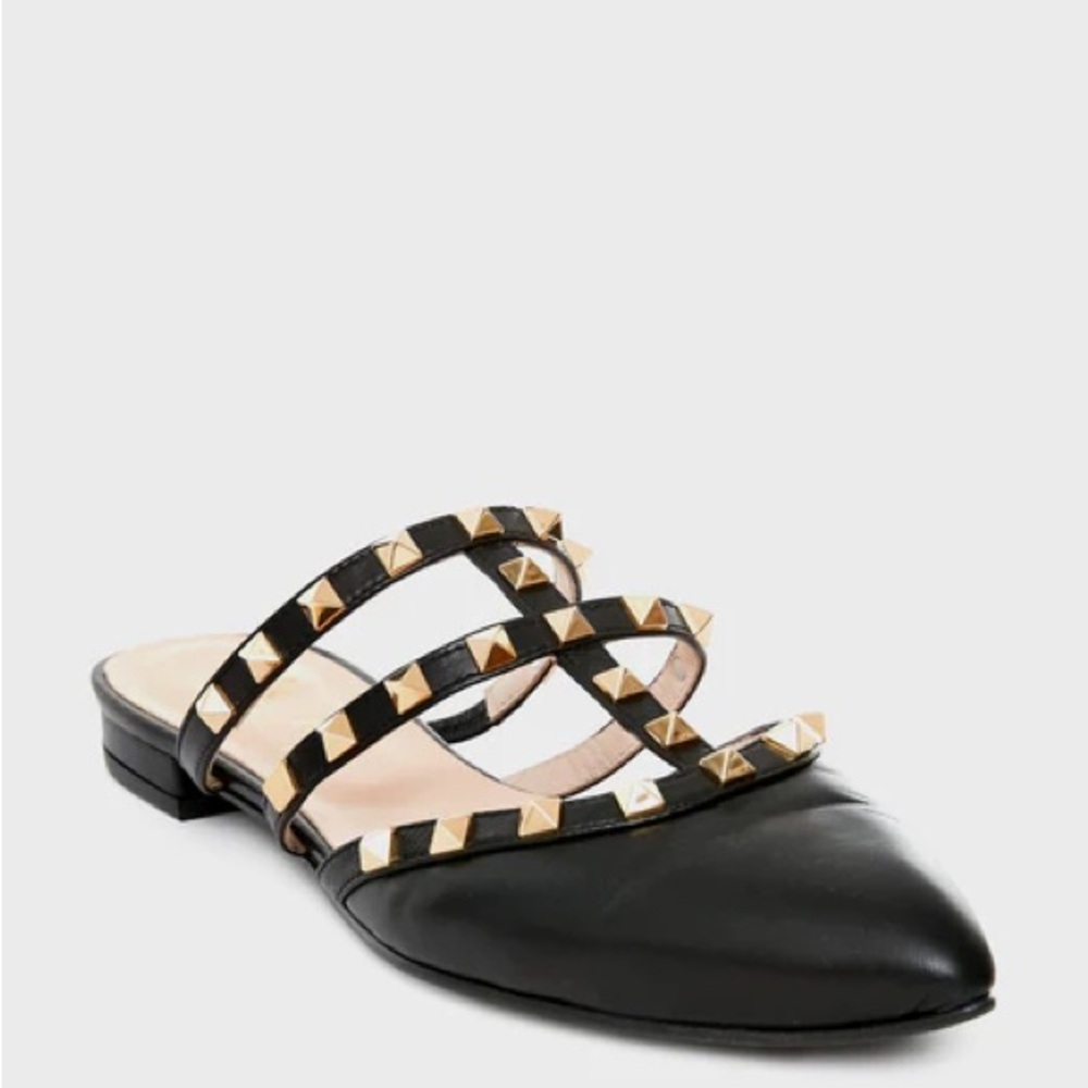 Tuckernuck Black and Gold Studded Flats